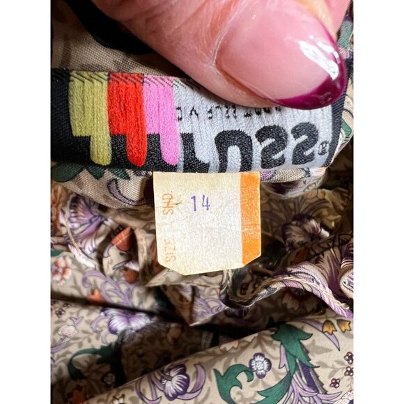 Vintage RRRRuss Womens Floral Ruffle Neck Blouse - Picture 13 of 13